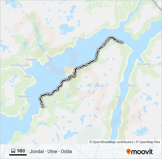 980 Bus Line Map
