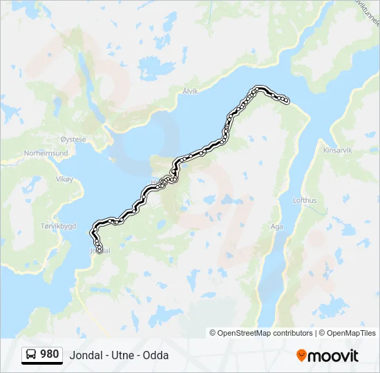 980 Bus Line Map