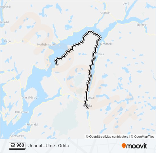 980 bus Line Map