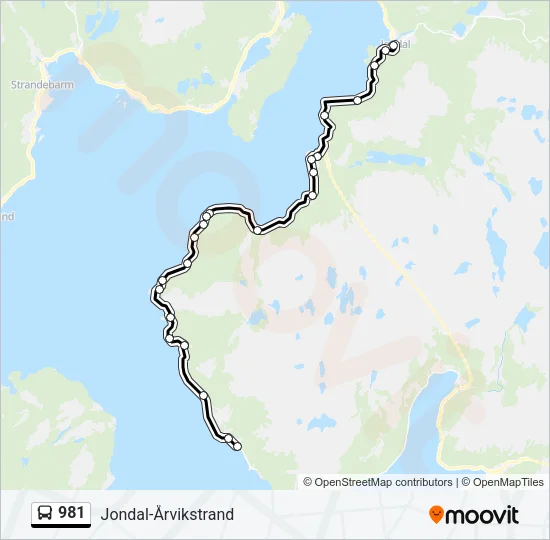 981 Bus Line Map