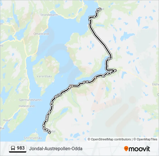 983 Bus Line Map