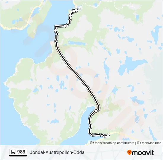 983 Bus Line Map