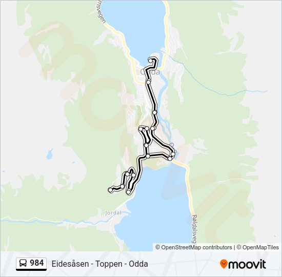984 Bus Line Map