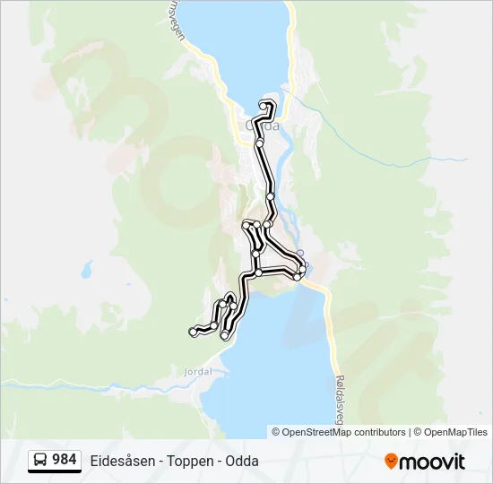 984 Bus Line Map