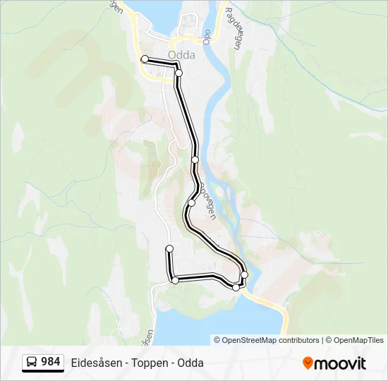 984 Bus Line Map
