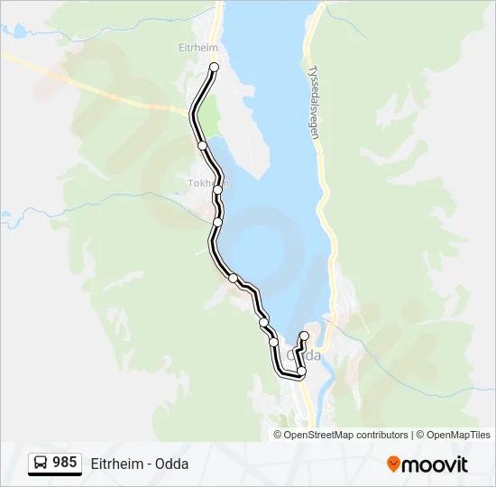 985 Bus Line Map