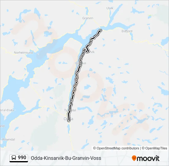 990 Bus Line Map
