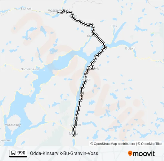 990 Bus Line Map