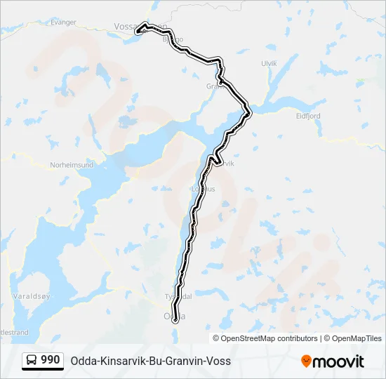 990 Bus Line Map