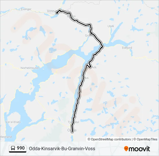 990 Bus Line Map