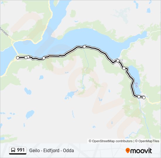 991 bus Line Map