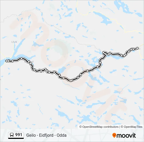 991 Bus Line Map