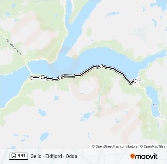 991 Bus Line Map