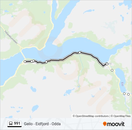 991 bus Line Map