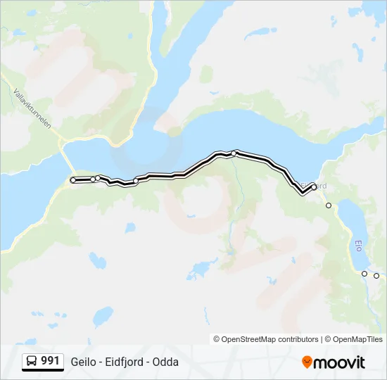 991 Bus Line Map