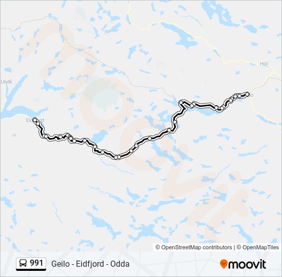 991 bus Line Map