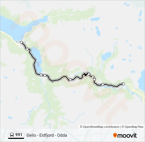 991 Bus Line Map