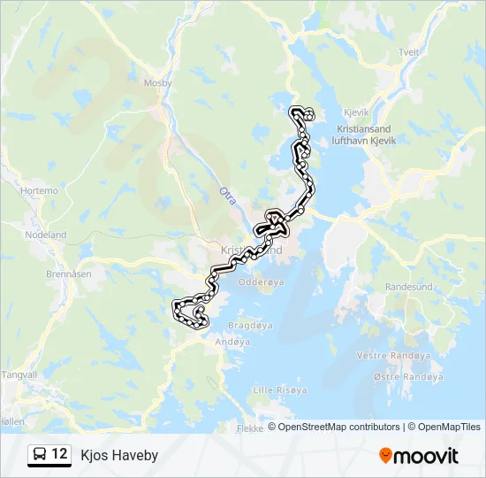 12 Bus Line Map