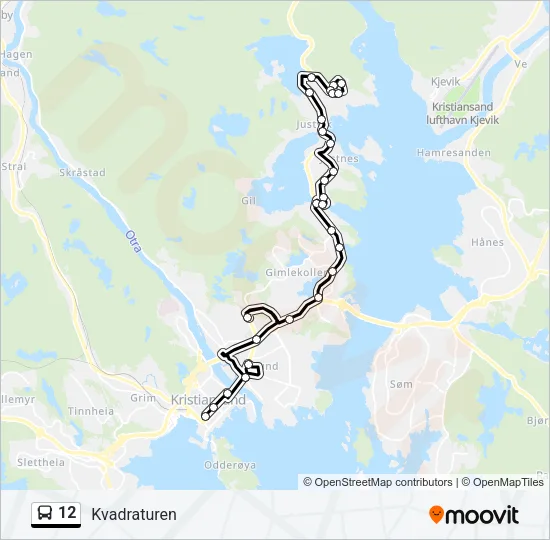 12 Bus Line Map
