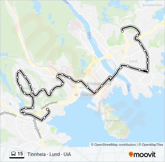 15 Bus Line Map