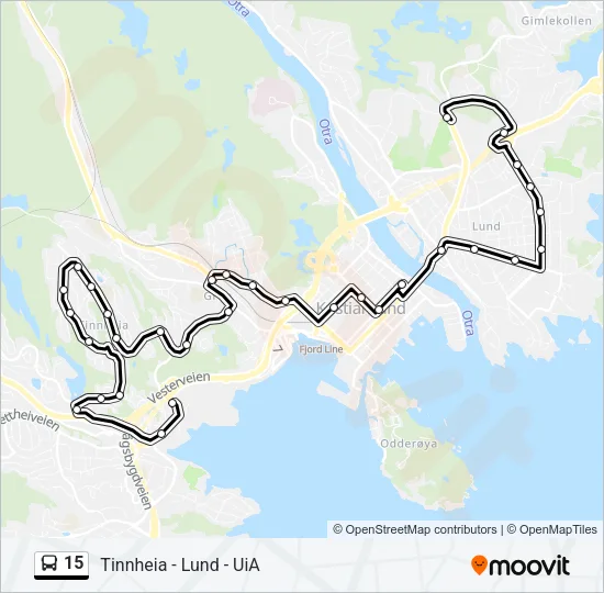 15 Bus Line Map