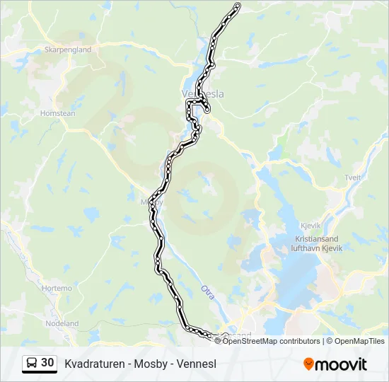 30 Bus Line Map