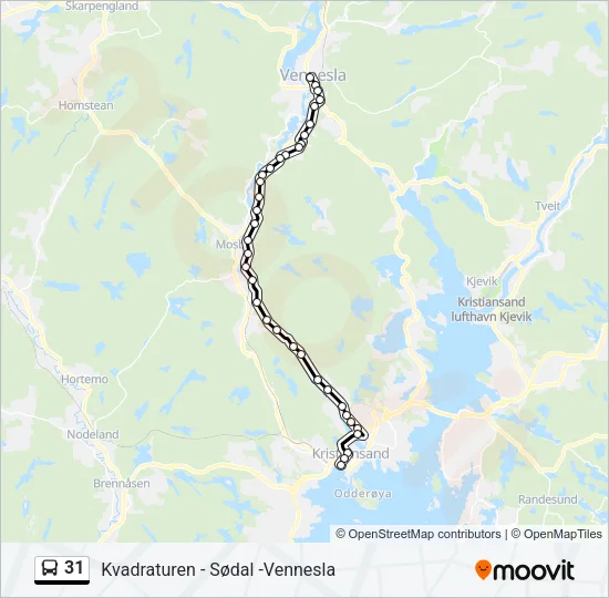 31 Bus Line Map
