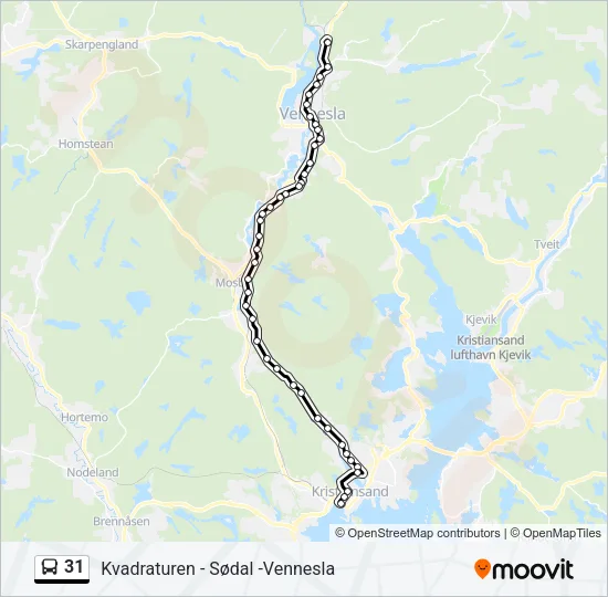 31 Bus Line Map