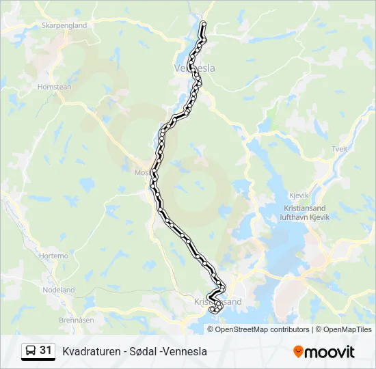 31 Bus Line Map