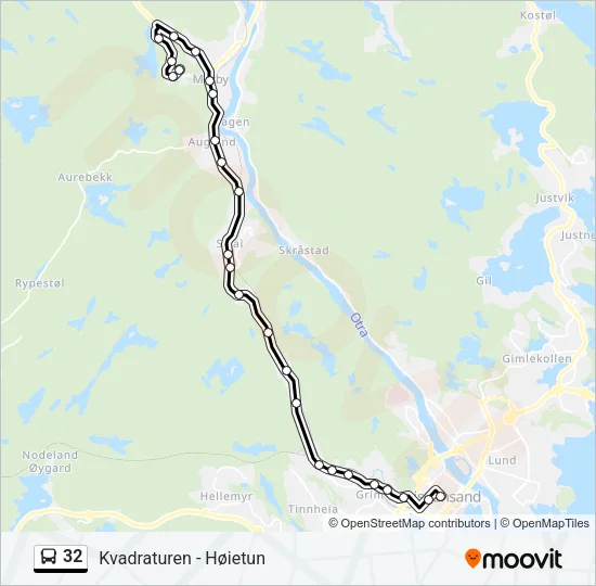 32 Bus Line Map