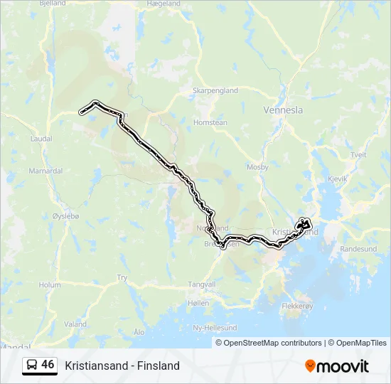 46 Bus Line Map