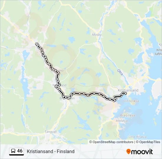 46 Bus Line Map