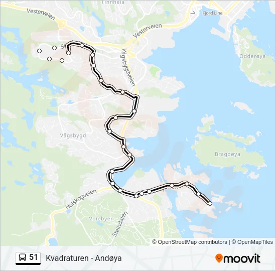 51 Bus Line Map