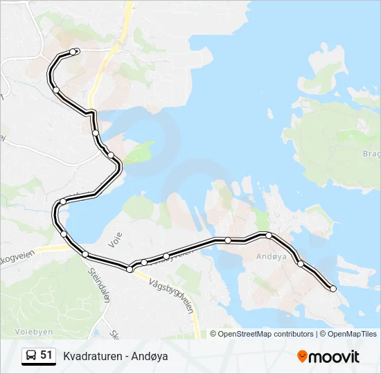 51 Bus Line Map
