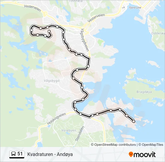 51 Bus Line Map