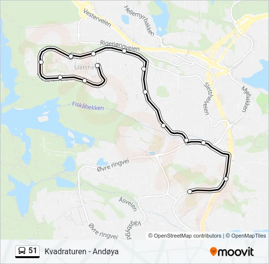 51 Bus Line Map