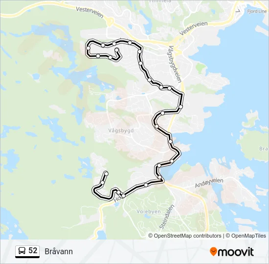 52 Bus Line Map