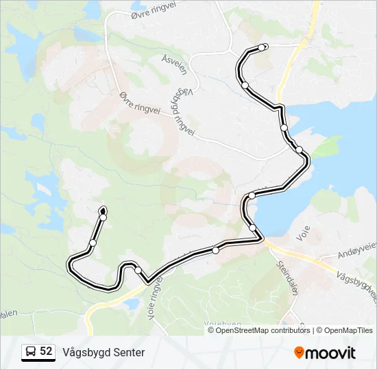 52 Bus Line Map