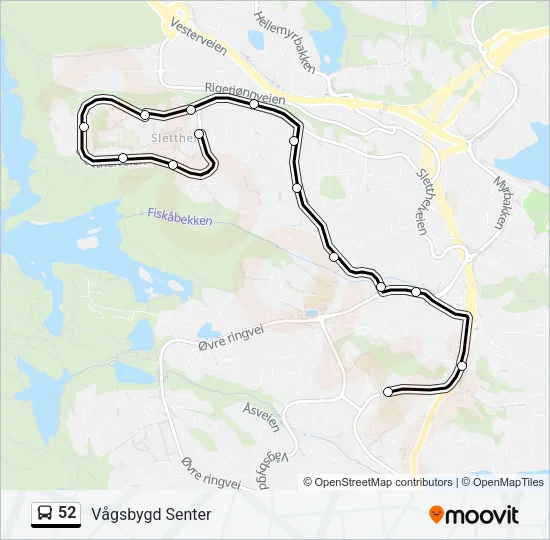 52 Bus Line Map