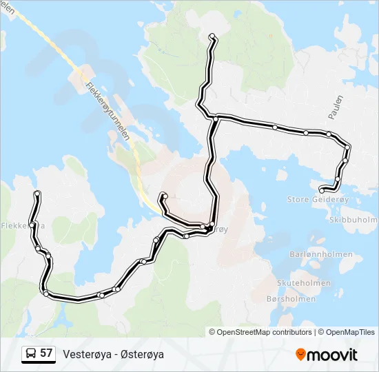 57 Bus Line Map