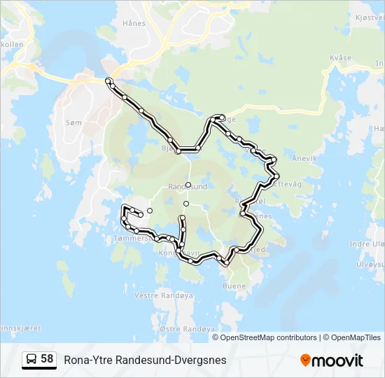 58 Bus Line Map