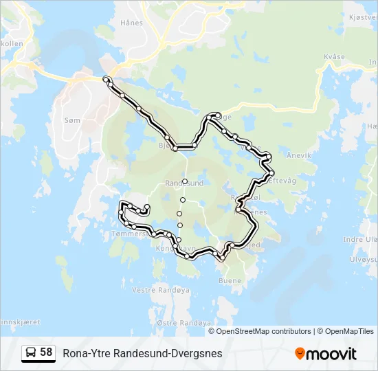 58 Bus Line Map