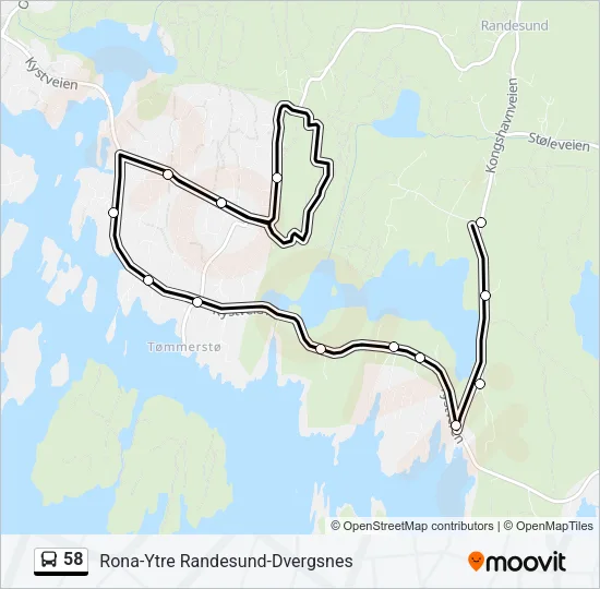 58 Bus Line Map