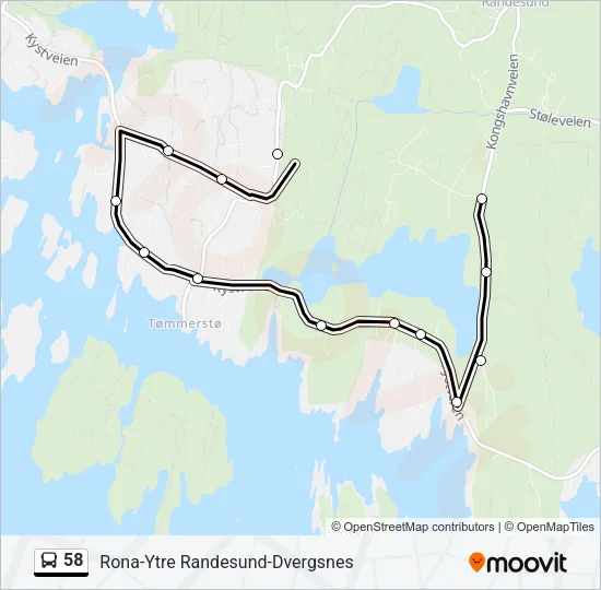 58 Bus Line Map
