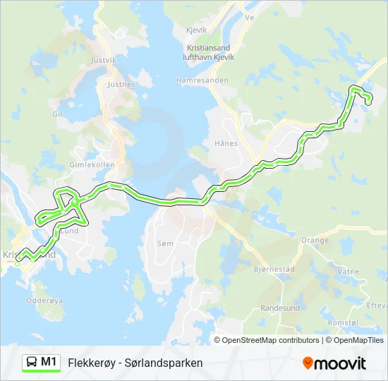 M1 Bus Line Map