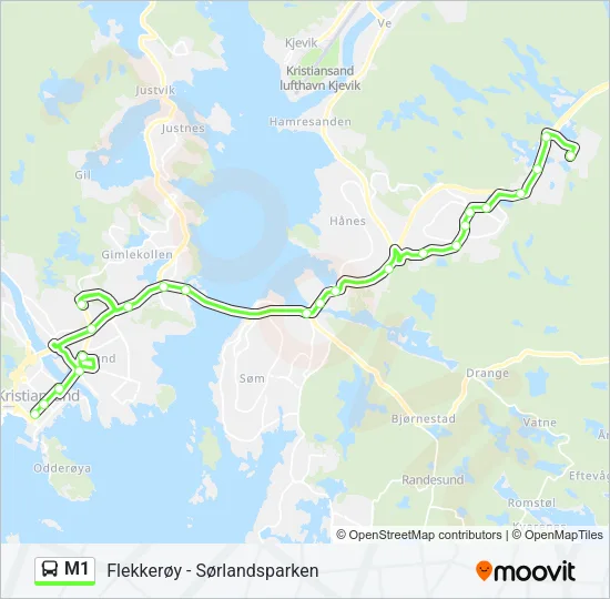 M1 Bus Line Map