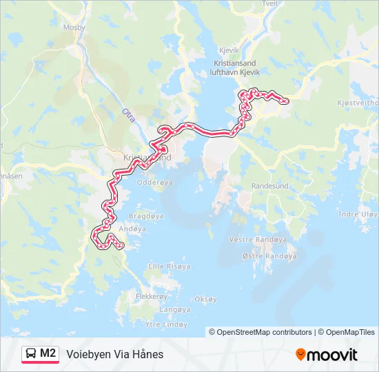 M2 Bus Line Map