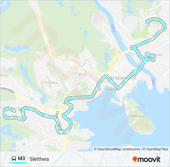 M3 Bus Line Map