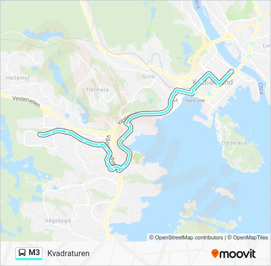 M3 Bus Line Map