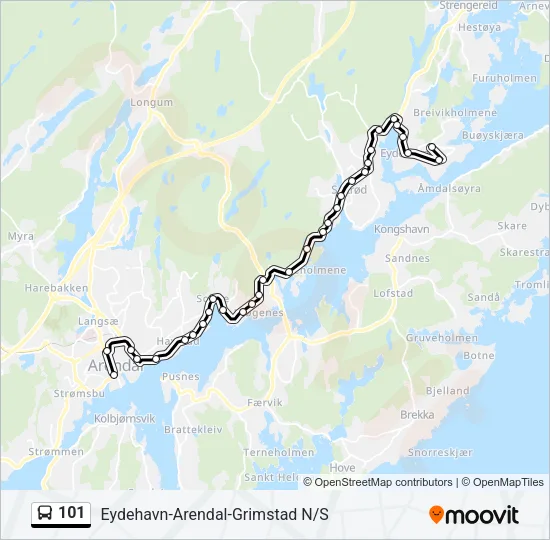101 Bus Line Map
